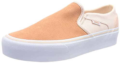 Vans Women's Asher Platform Sneaker, Color Block Peach, 4.5 UK