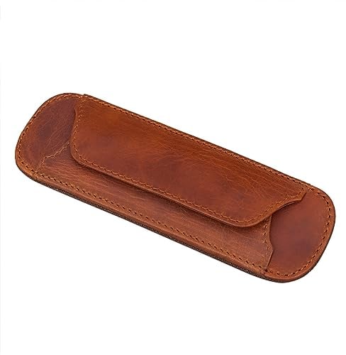 STILORD 'Neo' Schulterpolster abnehmbar Leder mit Druckknöpfen für Schultergurt Vintage Gurtschutz gepolstert Polster-Umhängetasche, Farbe:Cognac - braun