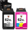 COCCINK 62XL (1 Schwarz, 1 Farbe) Wiederaufbereitete Druckerpatronen Ersatz für HP 62 XL für Envy 5540 5541 5545 5640 5642 5660 7640 7645 OfficeJet 200 250 252 5470 5740 5745 5746 8040 8045 Drucker