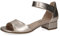CAPRICE Damen Sandalen mit Absatz aus Leder mit Riemchen, Metallisch (Platin Metal.), 36.5 EU