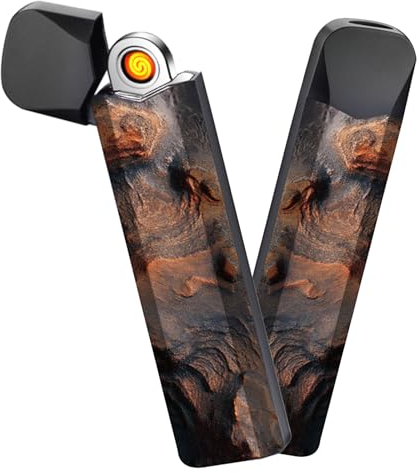 BABOBIU Mechero eléctrico de plasma, resistente al viento, impermeable, sin llama, recargable por USB, para cocina, camping, aventura (Marte)