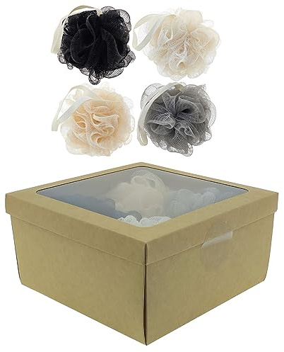 Set 4 Badeschwamm Duschknäul Ø 10 cm 4 Stück