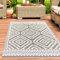 CARPETIA Outdoor Teppich wetterfest Kunststoff Außenteppich Balkon Terrasse Garten Bad Küche Strand Aztekenmuster grau 120 x 170 cm