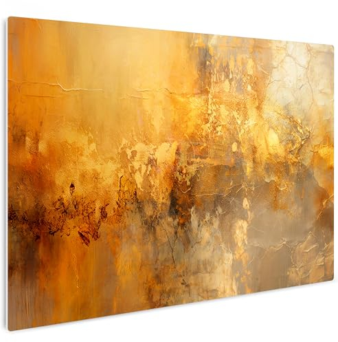 HEALANCY Bilder Abstrakt - KOMPLETT AUFHÄNGFERTIG - Wandbilder Wohnzimmer - Deko Modern - Schlafzimmer - Kunstdruck Wanddeko Küche - Design Minimalismus Marmor