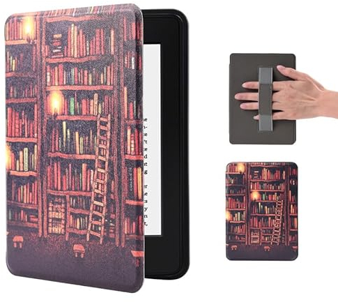 Kindle Hülle 11. Generation 2024/2022 mit Magnetisch, 6 e-Reader Case Cover e-Reader, Leichte Kindelhülen Schutzhülle mit Auto Schlaf/Wach Funktion und Handschlaufe Smart Cover Golden Bookstore