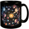 Sonnensystem Tasse in Schwarz Weltraum-Begeisterte Tasse mit Planeten Sterne Sonne Astronomie im eigenen Orbit erleben Kosmisches Geschenk
