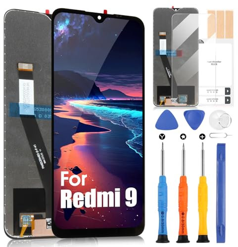 LCD Pantalla para Xiaomi Redmi 9 M2004J19G M2004J19C Pantalla LCD para Redmi 9 Prime Touch Screen Digitizer Piezas Repuesto Reparación con Herramientas (No para Redmi 9A / 9C / 9T)
