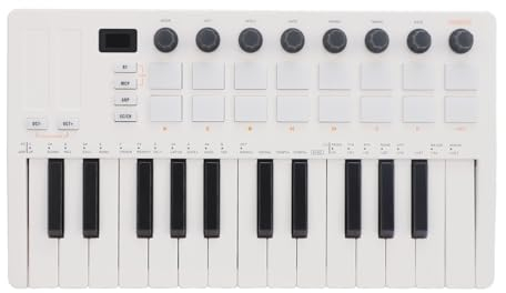 Kabelloser MIDI-Keyboard-Controller mit 25 Tasten für die Virtuelle Synthesizer-Steuerung und Beat-Erstellung in der Studioproduktion