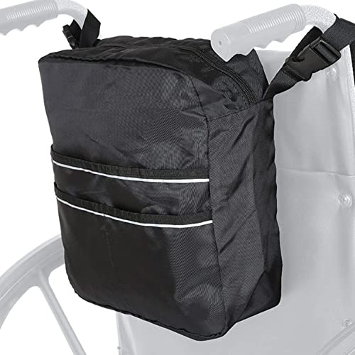 Rollstuhl Tasche Für Rollstuhlarmlehnen | Zubehörtasche Für Elektrorollstühle Für Erwachsene | 420D Oxford Faltbare Rollstuhltasche Hinten Wasserdicht Für Rollstühle Elektrische Stühle