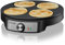 Cloer 6625 Pancake Maker, Mini Pancakes, für 4 kleine Pfannkuchen je 11 cm Ø, 1200 W, Antihaftbeschichtung, inkl. Pfannkuchen-Wender, schwarz