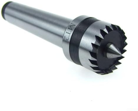 Besttoolifes Metal Turning Spur Lathe,Multi-tooth Woodworking Lathe Drive Center Spindle,Taper Metal Work Lathe Tool Revolving Center(MT2)