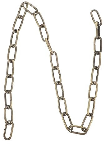 MOLUCKFU 1stk Kristall-kronleuchterkette Spiegelbild Aufhängekette Deckenventilator Hängende Kette Pendelleuchte Befestigungskette Schwarze Pendelleuchten Lüfter Lichterkette Schmiedeeisen