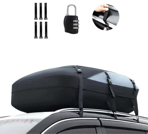 LWKJDHS Auto Dachbox für Audi Q7 7 Seats 2020-2025, Faltbare Wasserdicht Dachtasche Auto Gepäckbox Dachgepäckträger-Tasche Gepäckträger Autozubehör,A-Large