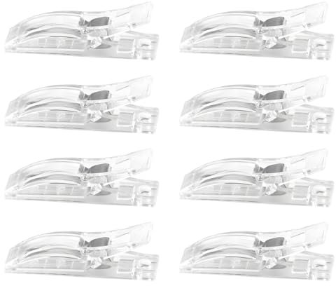 Generic 8 Clear Plastic Blind and Curtain Clips for Window Drapes and Temporary Shades