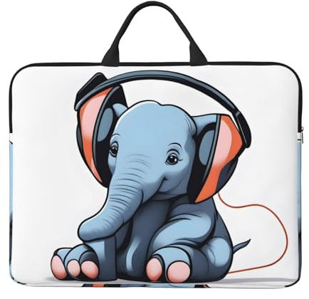 The Elephant in The Room Laptoptasche, strapazierfähige, stoßfeste Hülle, tragbare Laptoptasche für 14-Zoll-Laptops