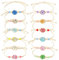 Halinuia 12 bracciali dell'amicizia intrecciati, regolabili, per bambini, ragazze, con fiori colorati, realizzati a mano, per il compleanno dei bambini a partire dai 6, 7, 8, 9, 10 anni, misura unica