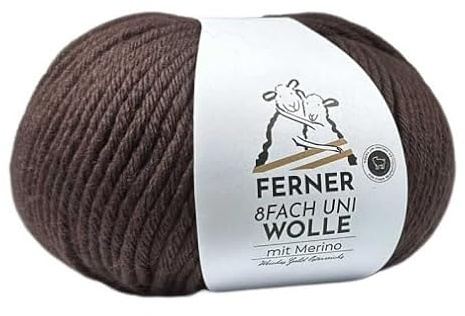 Ferner Wolle Lungauer 8-fach Merino Uni 05 - Braun