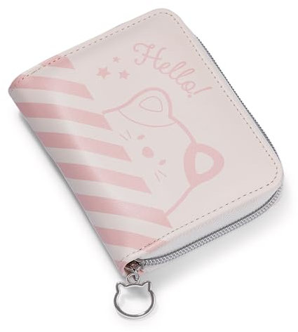 NICI Geldbeutel mymochi Hello! 12x9,5cm - beige - Brieftasche Geldbörse Münztäschchen mit Reißverschluss Tasche für Mädchen und Teenager, Fans Geschenk | 61818