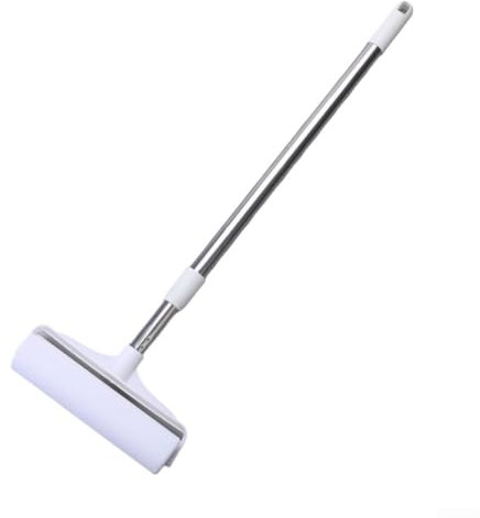 Rullo adesivo grande per peli di animali domestici, con manico telescopico e protezione antipolvere per una facile pulizia (A)