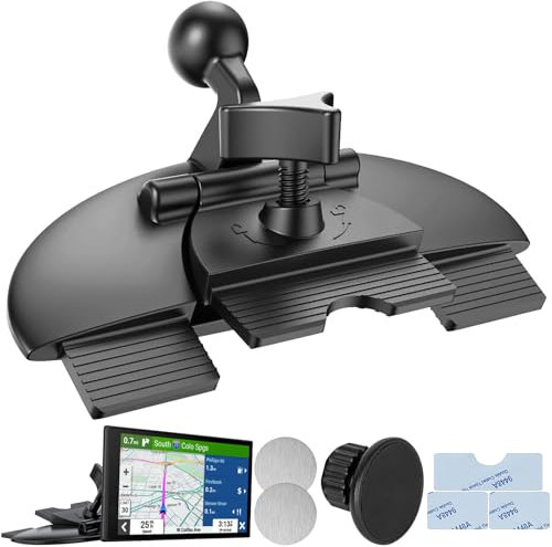 LongZYU Sostituibile Supporto per GPS Navigatore Auto Supporto Base, Base Sfera per Slot Cd, Sfera per Slot CD per Apple Carplay Stereo Auto 17,2mm, Porta Telefono Cd