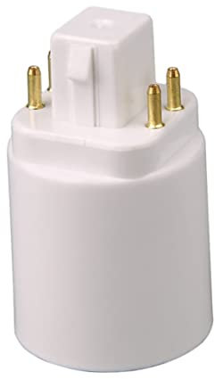 XVHOAB LED Light Bulb Adapter 4 Pin Screw-Based GX24Q Light Bulb Converter Socket Heat-Resistant Plug Adapter Lamp Shade