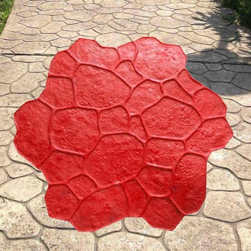 KFGISD, Realistic Concrete Stamps Texturing Skin w/Handle, Large Cement Imprint Texture Stamping Mat,Concrete Texture Printing Pad