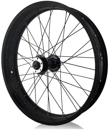 20/26“ X4.0'' Fat Bikes Vorder Snow Bike Vorderrad Schnellspanner 135mm Vorderradnabe 6 Bolzen Scheibenbremse Vorderrad 36H Für Srandfahrrad/Fatbike(20In Front Wheel)