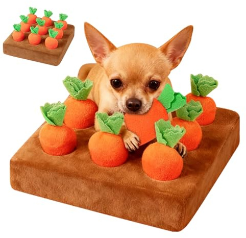 2026 Neu Schnüffelspiele Hund | Haustiere Karotten Puzzle Spielzeug Hund Aktivitätsmatte Mit 9 Stück Karotte | Für Kleine Mittelgroße Große Ältere Hunde Und Kitten Mentale Stimulation Ihres Hundes