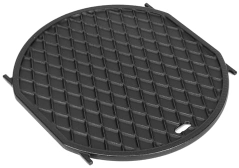 Denmay 30cm Gusseisen Grillplatte für Weber Gourmet BBQ System, Rund Gusseisen Grillpfanne Ersatzteile für Weber GS4 Spirit II 200/300, Griddle Plancha zubehör für Genesis II E-310, LX S-440