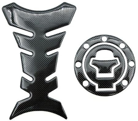 Motorrad Carbon Kraftstoff Tank Aufkleber Pad & Tankdeckel Pad Abdeckung Aufkleber Für Suzuki Für Katana GSX 600F 750F R 600 750 Einzigartige Anpassung(Style 2)