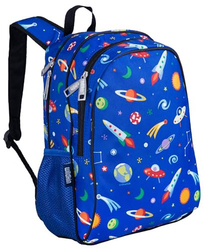 Wildkin W14077 Backpack-Space, Olive Kids Out of This World, Multi-Colour, 14077