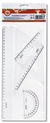 Koh-I-NOOR 075090000000 Medium Geometrie Set, transparent