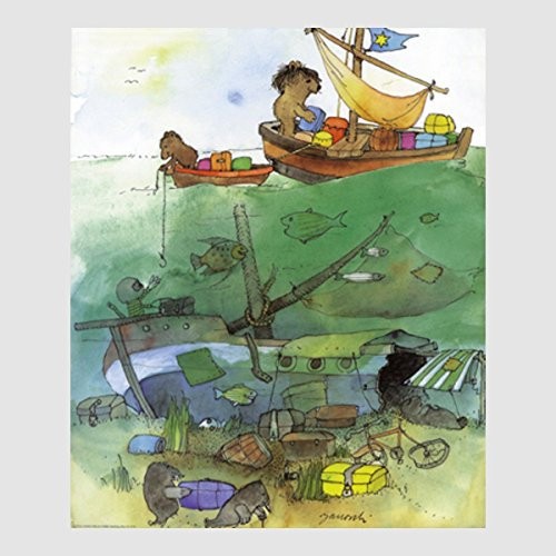 Kunstdruck Janosch - Postschiff 58 x 48 cm ohne Rahmen
