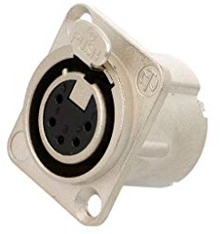 NC5FD-LX XLR Buchse PIN: 5 Flansche (2 Löcher), für Panel Mounting NEUTRIK