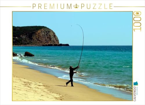 CALVENDO Puzzle Ruhig Werden - Angeln | 1000 Teile Lege-Größe 64 x 48 cm Foto-Puzzle für glückliche Stunden