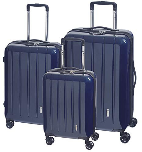 CHECK.IN Trolley-Set London 2.0, 3-TLG., Carbon/blau