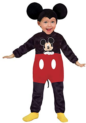 Ciao Disney Baby Mickey Mouse Classic costume disguise onesie baby (12-18 months), Black, Red