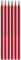 Faber-Castell 6er Sparpack Bleistifte GRIP 2001 (Rot B)