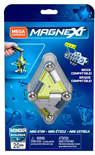 MEGA Construx GFF22 - Magnext Mag Stern magnetische Bausteine und Kugeln Bauset mit 20 Bausteinen, Spielzeug ab 5 Jahren Mehrfarbig