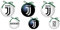 JUVENTUS Christbaumkugeln, 3 Stück - Offizielles Juventus-Produkt mit Hologramm - Glas, 8 cm, Weihnachten