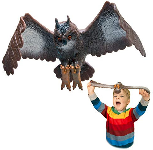 Rep Pals - Langohrige Eule, Dehnbares Spielzeug von Deluxebase. Super Dehnbare Tierrepliken, die Sich echt anfühlen, ideal für Kinder