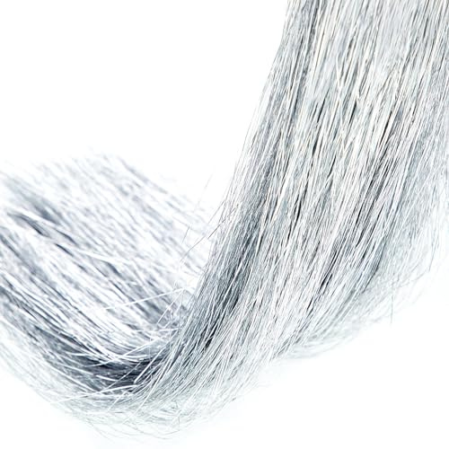 WILLBOND 5000 Strands Silver Christmas Icicle Tinsel Strands for Christmas Tree Decor 18 Inches Foil Fringe Curtain Xmas Icicle Wire for Xmas Holiday Birthday Wedding Winter Party Home Hanging Decor
