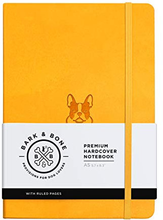Notizbuch, Motiv Französische Bulldogge, Orange