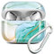 JIAXIUFEN Kompatibel mit AirPods Pro Hülle Stoßfeste Silikon Kopfhörer Taschen Case Schutzhülle Zubehör mit Karabiner Kompatibel mit AirPod Pro, Green Gold