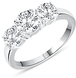 Anellissimo Trilogy Ring für Damen, 925er Silber, mit Zirkonia, Sterling Silber