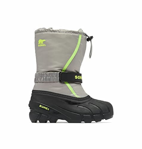 Sorel KIDS FLURRY Schneestiefel für Unisex Kinder, Grau (Chrome Grey x Black) - Youth, 32 EU