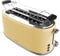 Cecotec Tostadora 4 Rebanadas Toast&Taste 1600 Retro Double Beige. 1630 W, 2 Ranuras Anchas de 3,8 cm y Largas, Acero Inoxidable, Varillas Superiores, Potencia Regulable, Bandeja recogemigas