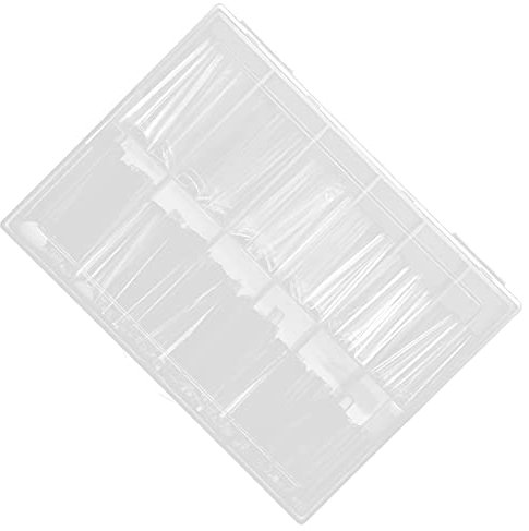 Nail Tips,240pcs Extra Nail Tips Artificial French False Nail Tips for DIY Nail Salon C Curve Nail Tips Half Cover Straight Square Tips(Transparent color)