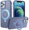 PuyaTeya Magnetic Stand for iPhone 12/12 pro Case, Compatible with Mag-Safe, Military Drop Protection, Anti-scratch/fingerprint Translucent Matte iPhone 12/12 pro Phone Case (Light Blue)