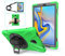 Juaupepo Custodia robusta per Samsung Galaxy Tab A 10,5 2018 (SM-T590/T595/T597), custodia ibrida portatile antiurto con maniglia girevole a 360°, tracolla (verde)